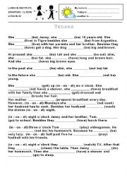 English Worksheet: Present Simple/Past Simple