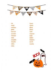 English Worksheet: Halloween vocabulary