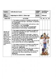 English Worksheet: Stone Age Plan