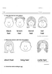 English Worksheet: Evaluation preschool