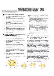 English Worksheet: PART 3 Weather and environmet (from book Activate B1 chapter 10)