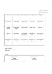 English Worksheet: Ice Breaker Squares