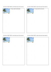 English Worksheet: Past tense Last Vacations