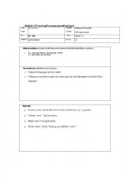 English Worksheet: lesson plan for last weekend lesson 