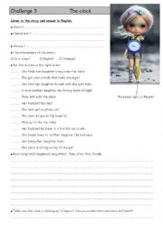 English Worksheet: listening comprehension