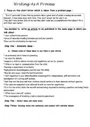 English Worksheet: Writing as a process