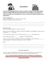 English Worksheet: Tourism Descriptions
