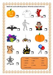 English Worksheet: Halloween 
