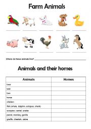 Animals and homes