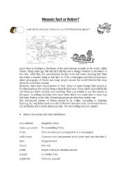 English Worksheet: The Loch Ness monster