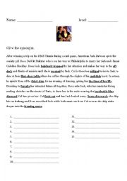 English Worksheet: Titanic movie