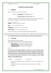 English Worksheet: Basics on writing