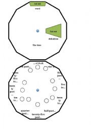 English Worksheet: vocabulary wheel the time