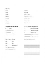 English Worksheet: Short test for beginners