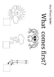 English Worksheet: Incy Wincy Spider