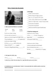 English Worksheet: Birdy - People help the people
