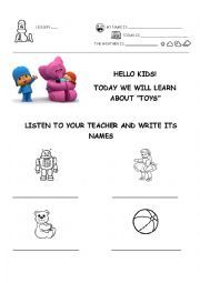 Toys Worksheet