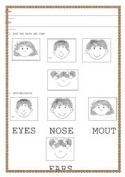 English Worksheet: face and feelings