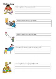 English Worksheet: Free Time Activities (Writing)