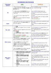 DETERMINERS AND PRONOUNS