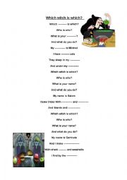English Worksheet: Which witch is which