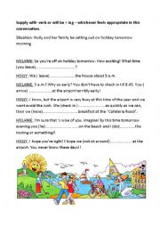 English Worksheet: Future  dialogue