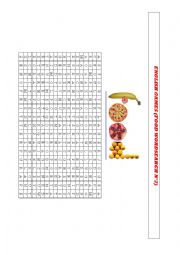 English Worksheet: FOOD WORDSEARCH