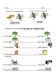 Same or Different Compare