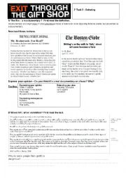 English Worksheet: Banky - Exit Through The Gift Shop - Debating