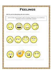 English Worksheet: Feelings