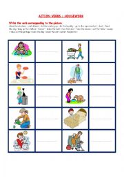 English Worksheet: CHORES