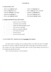 English Worksheet: countable - uncountable nouns