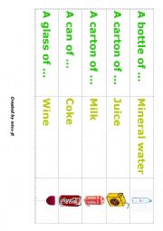 Quantifiers of food (matching cards) 