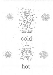 English Worksheet: hot/cold