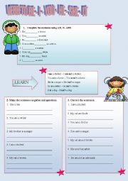 English Worksheet: VERB TO BE