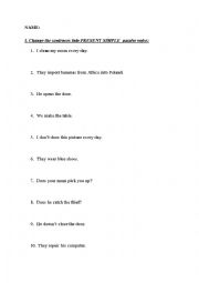 English Worksheet: Passive voice test: present simple and past simple