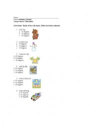 English Worksheet: U.S. Customary System  Temperature: Fahrenheit  