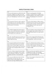 English Worksheet: shoplifting role play