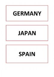 English Worksheet: COUNRTY/NATIONALITY 