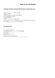 English Worksheet: song what could have been love