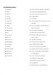 English Worksheet: Personality Idioms and Types