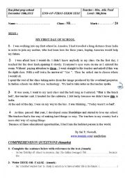 English Worksheet: END-OF-TERM TEST 