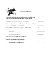 English Worksheet: Internet Scavenger Hunt