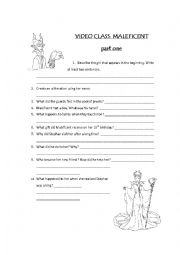 English Worksheet: Maleficent