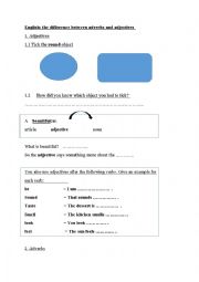 English Worksheet: adjectives VS adverbs