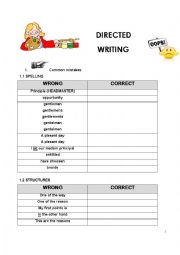 English Worksheet: DEVELOPING WRITING SKILLS BASED ON CLUE WORDS