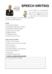 English Worksheet: DEVELOPING WRITING SKILLS BASED ON CLUE WORDS PART 2 