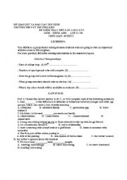 English Worksheet: test your english