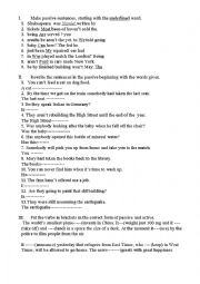 English Worksheet: passive voice