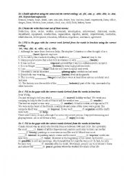 English Worksheet: Word-Building